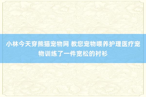 小林今天穿熊猫宠物网 教您宠物喂养护理医疗宠物训练了一件宽松的衬衫